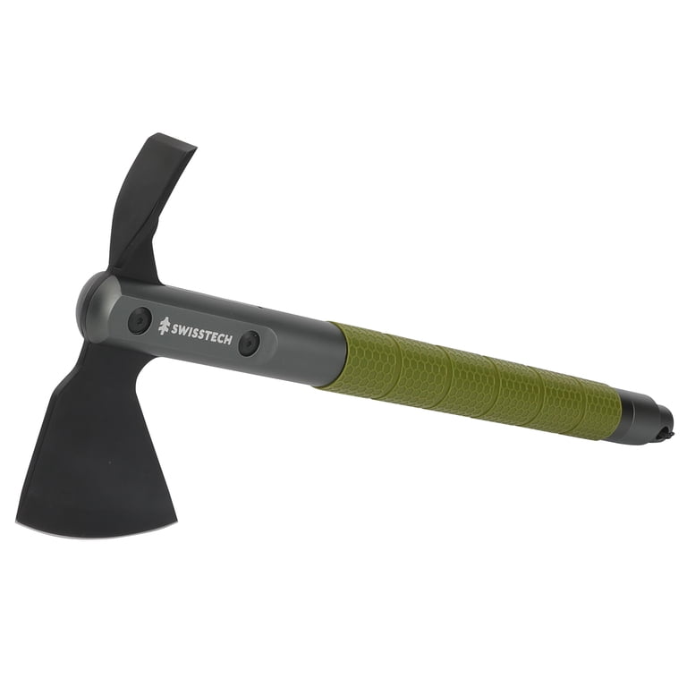 Swiss Tech Multi-Tool Hatchet with Pocket Knife, No-Slip Silicone