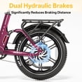 thumbnail image 6 of ENFFE ES1 Electric Bike for Adults 1500W Peak Motor 48V 20Ah Battery 28 MPH 80 Miles Range 20” Fat Tire Ebike Hydraulic Brakes UL 2849, 6 of 8