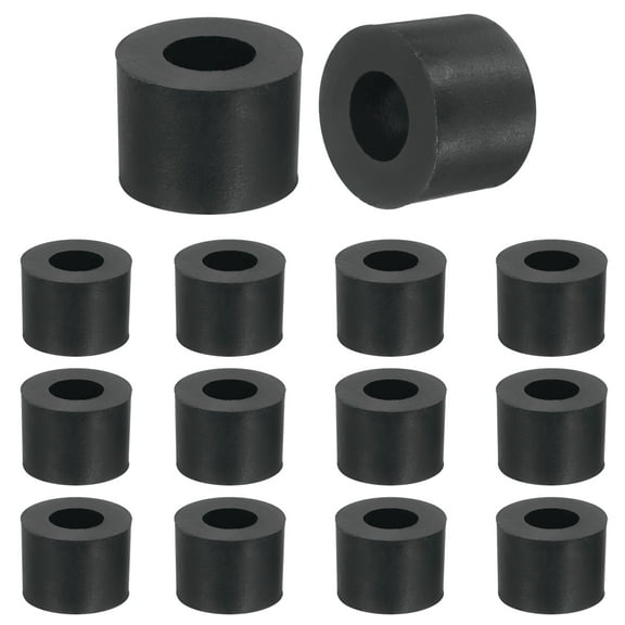 14 Pcs Multi Purpose Rubber Spacer, 10mm ODx20mm IDx15 mm Thickness Anti-Vibration Isolation for Home Cars(Black)
