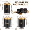 thumbnail image 2 of FUYGRCJ 3PCS Kitchen Canisters with Airtight Lid, Metal Coffee Sugar Tea Canisters Set, Airtight Metal Canister Tin Set, Food Storage Containers Jars, Rustic Kitchen Decor Containers for Countertop, 2 of 10