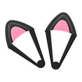 thumbnail image 1 of 2 piezas de desmontables, accesorios de silicona para auriculares, color negro negro rosa, 1 of 8