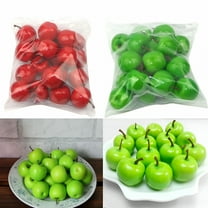 ZEPARO 20Pcs Plastic Artificial-Apples Fruits Lifelike Kitchen Fake Fruit Home Decor 1.4inch