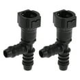thumbnail image 1 of Conector rápido de línea de combustible de 25/64" para conector macho SAE de 25/64" adaptador de manguera de combustible en T de 3 vías, sellos de plástico negro, 2 piezas, 1 of 6