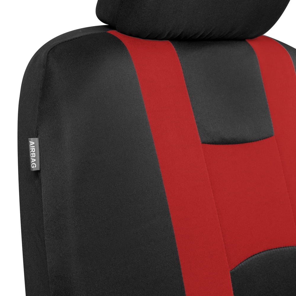 carXS Forza Red Car Seat Covers Full Set, Front & Back Seat Covers for Cars