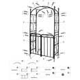 thumbnail image 7 of Pinypikaka 8 FT Garden Arch Arbor with Gate, Garden Archway for Wedding Ceremony Decoration, Steel Arbor Trellis for Climbing Plants, Roses, Vines, Arch Stand for Lawn, Patio, Backyard, 7 of 7