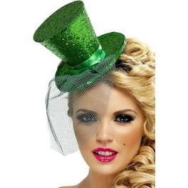 Fever Mini Top Hat On Headband Adult Green Fever Mini Top Hat On Headband Adult Green