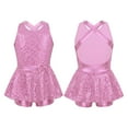 thumbnail image 5 of CHICTRY Girls Sequined Ballet Dance Leotard Bowknot Waist Dance Costume Pink 10, 5 of 6