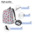 thumbnail image 4 of Lsque Strawberries Pattern Canvas Daypack, Durable Backpack, High-quality Versatile Backpack,Vintage Compact Backpack-Small, 4 of 6