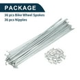 thumbnail image 4 of Unique Bargains Bicycle Spokes Bike Wheel Spokes Silver Tone Nipple 1 Set 14G Carbon Steel Galvanized Silver Tone-185mm, 4 of 7