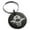Black, variant on Stainless Steel Pirate Captain Skull Engraved Small Medallion Circle Charm Keychain Keyring