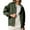 Green, variant on Womens Jackets Women's Outerwear Women's Retro Classic Long Sleeve Baggy Button Pocket Denim Shirt Jacket