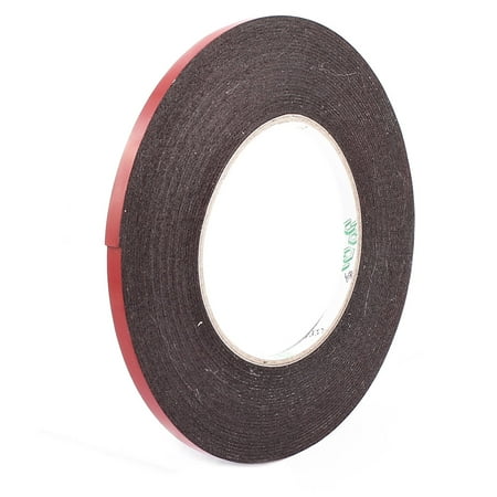 0.6CM Width 10M Length 1MM Thick Dual Sided Sealing Shockproof Sponge Tape Black