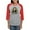 Heather/Red, variant on CafePress - Mona Lisa Dog Long Sleeve T Shirt - Womens Baseball Tee