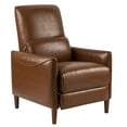thumbnail image 4 of GDF Studio Fatigue-Reliever Recliner Chair with Rubber Wood Legs & Adjustable Footrest, Cognac, 4 of 13