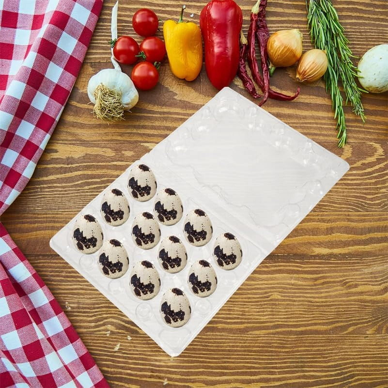 100 Pcs Quail Egg Boxes Stackable Egg Holder Storage Box 12 Girds Quail Egg Container Clear Quail Egg Carton Egg Carrier Box For Small Eggs, Quail, Pheasant, Pigeon Eggs