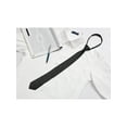 thumbnail image 4 of INSPIRE CHIC Men's Pre-Tied Skinny Solid Color Ties Neck Adjustable Zipper Necktie Black, 4 of 5