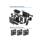Fractal Design Meshify 2 Computer Case - Tower - Black - Steel, Tempered Glass - 8 x Bay - 0 - EATX, ATX, Micro ATX, Mini ITX Motherboard Supported - 9 x Fan(s) Supported - 0 x External 5.25 Bay -...