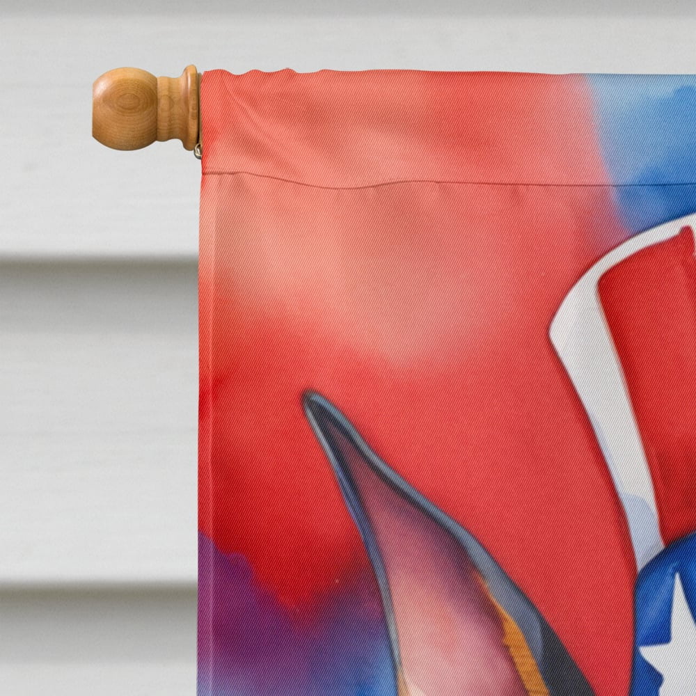 Doberman Pinscher Patriotic American House Flag 28 in x 40 in