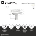 thumbnail image 7 of Kingston Brass VPB2268 Robert 26-Inch Ceramic Pedestal Sink (8-Inch, 3-Hole) in White, 7 of 7