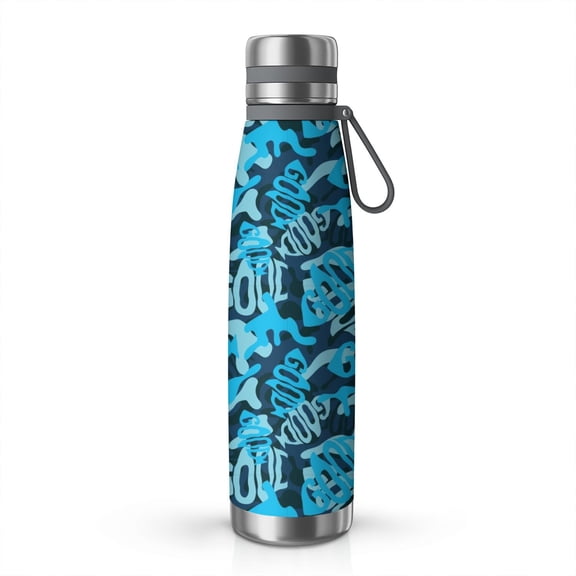 Camouflage 29oz Stainless Steel Insulated Thermos with Tea Filter, 360° Printed Travel Bottle, Leakproof BPA-Free Flask with Anti-Slip Base, 304 Inner & 201 Outer, Vacuum Cup