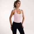 thumbnail image 3 of Women's Halter Neck Cropped Tank Top with Built-In Bra and Stretch Fabric for Workout or Casual Wear - Large, Pink, 3 of 7