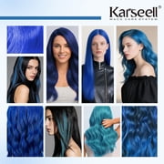 Karseell Blue Hair Color Depositing Mask, Deep Conditioner Treatment Intensely Hydrating, Refreshes Color & Tone 500ml/16.9oz