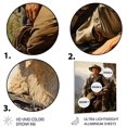 thumbnail image 3 of Designart "Stylish 1850S Adventurous Portrait" Fashion Metal Wall Art Prints, 3 of 5