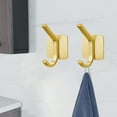 thumbnail image 4 of Heavy Duty Adhesive Hooks, Bathroom Towel Holders, Door Hangers, Stick On Wall, Stainless Steel, Waterproof, Rustproof for Clothes Coat Key Robe (Gold, 2PCS), 4 of 4