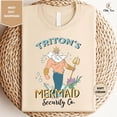 thumbnail image 1 of T-shirt Triton'S Mermaid Security King Triton Ariel Fête des Pères Papa, 1 of 4