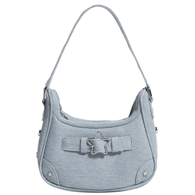 Y2K Hot Girl Retro Star Girl Bolso Hombro Gama Alta Nicho Ins Bolso Axila Portátil (azul) Azul