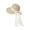 Beige, variant on XFeng Floppy Straw Sun Hat Women Chiffon Bow Beach Straw Hat