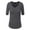 Charcoal Gray, variant on Girl's Junior Basic Casual 3/4 Elbow Half Length Sleeve Active V-Neck Uniform T-Shirt NEGT23 Black M
