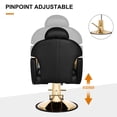 thumbnail image 6 of All Purpose Heavy Duty Reclining Hydraulic Barber Chair Hair Styling Beauty Salon Spa 360°Swivel Equipment(Black & Gold), 6 of 18