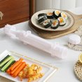thumbnail image 4 of Molde cilíndrico para hacer sushi HBASD de plástico apto para uso alimentario, máquina para hacer sushi, arroz, verduras y carne, utensilios de cocina para principiantes (blanco), 4 of 6
