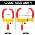 thumbnail image 5 of KAYCENTOP Wheel Clamp Lock Tire Lock Anti Theft Lock Fit Most Vehicles Max 11" Tire Width and 7" Reach for Trailers SUV Boats ATVs Motorcycles Golf Cart Great Deterrent Bright Yellow/Red, 3 Keys, 5 of 12