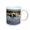 White, variant on 3drose, Large White Egret Flying on the Coast, 11oz Mug