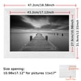 thumbnail image 4 of 11x17 Picture Frames Photo Frames Display Pictures Matted 9x12,11x14,11x17,13x19,A3,A4 Rectangle Wall Gallery Photo Frames-White, 4 of 8