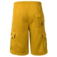 thumbnail image 2 of Ma Croix Men's Casual Loose Fit Fleece Cargo Sweat Shorts with Elastic Deawstring, 2 of 5