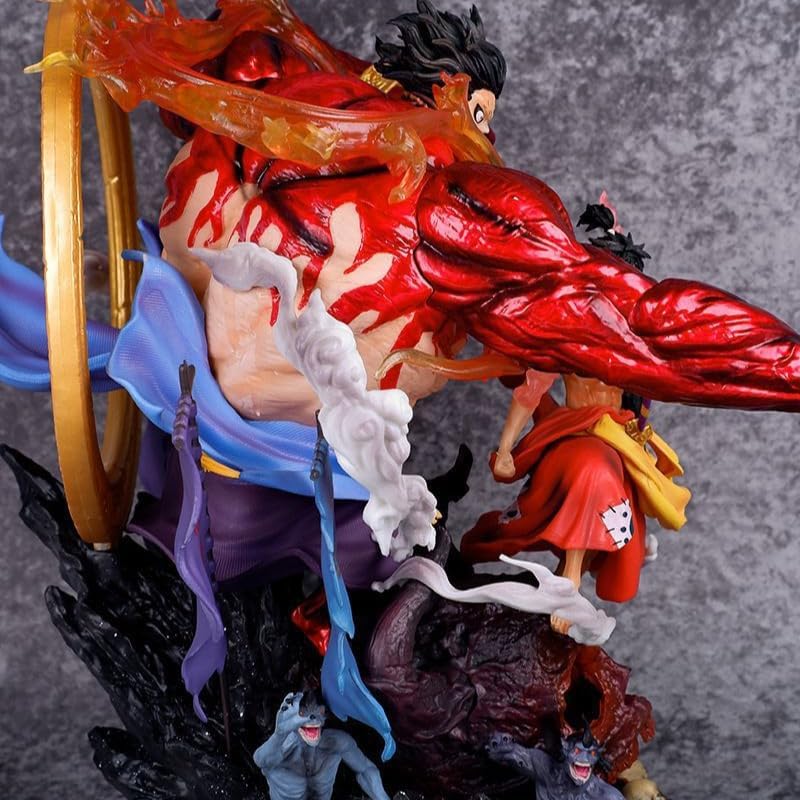 Luffy Figure Replacement Face Acalanatha Luffy Anime Figures 30cm/11.8inchPVC Characters Decorations Handicrafts for Anime Fans Gifts