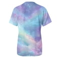 thumbnail image 4 of Shirts for Women Starry Night Print Women's Short Sleeve T Shirt Loose Fit Casual Crew Neck Top, 4 of 5