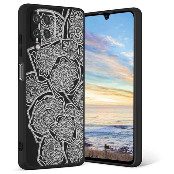 Compatible with Samsung Galaxy A12 Phone Case, Mandala-115 Case Men Women, Flexible Silicone Shockproof Case for Samsung Galaxy A12
