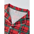 thumbnail image 4 of Christmas Family Matching Pajamas Set Plaid Long Sleeve Tops and Pants 2PCS Sleepwear Set, 4 of 8
