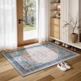 thumbnail image 4 of Toyoso 2x3 Area Rug Living Room Rugs - Vintage boho Decor Floral Area Rugs for Bedroom Dining Room Machine Washable Farmhouse Floral Carpet- Blue, 4 of 6
