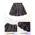 thumbnail image 5 of Happy Cherry Sparkly Dance Outfits for Girls 2 Pieces Kids Shiny Metallic Short Sleeve Crop Top with Pleated Skirt Set Leopard Dancewear Performance 5-6 Years Black, 5 of 6