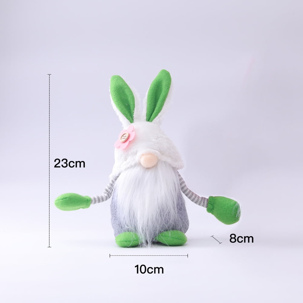 Kepooman 2 Packs Floral Faceless Mr and Mrs Gnome Bunny Doll for Decor Gifts, Multi-color