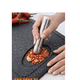 thumbnail image 3 of Juego de 3 tablas de picar de cocina en diferentes tamaños, con asas y base antideslizante Xtellar negro, 3 of 3