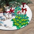 thumbnail image 3 of FMSHPON Cartoon Peacock Xmas Christmas Tree Skirt Stand Mat for Holiday Party Decoration Indoor Outdoor 36 inches, 3 of 3