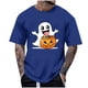 thumbnail image 1 of Blusas y camisas de manga corta y cuello redondo para hombre. Blusas/camisetas de manga corta con cuello redondo y estampado de Halloween para hombre. Blusa para hombre., 1 of 4