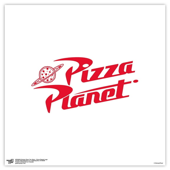 Gallery Pops Disney Pixar Toy Story - Pizza Planet Logo Wall Art, Unframed Version, 12" x 12"