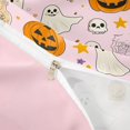 thumbnail image 3 of Homewish Halloween Doodle Ghost Twin Duvet Cover for Girls, Floral Bat Pumpkin Twin Bedding, Pink Orange Black, Pink Reversible 2pcs, 1 Duvet Cover and 1 Pillowcase, 3 of 5